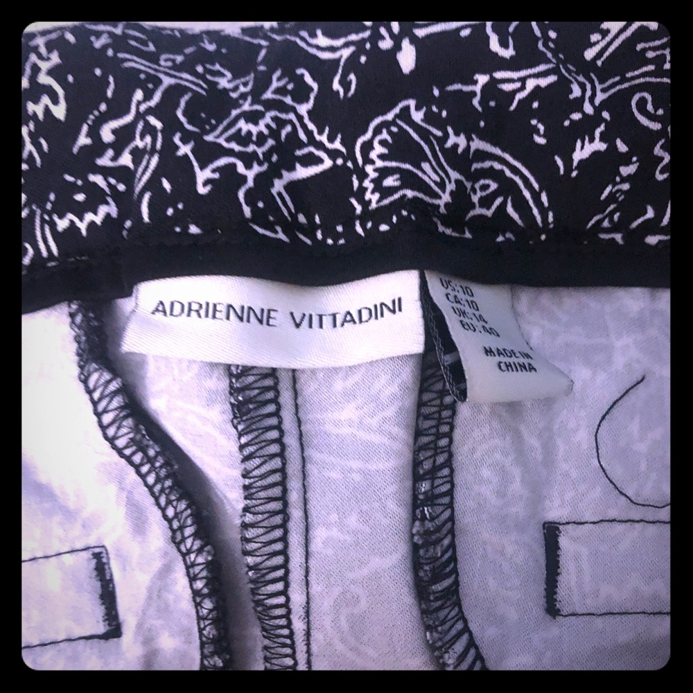 Black and white capris